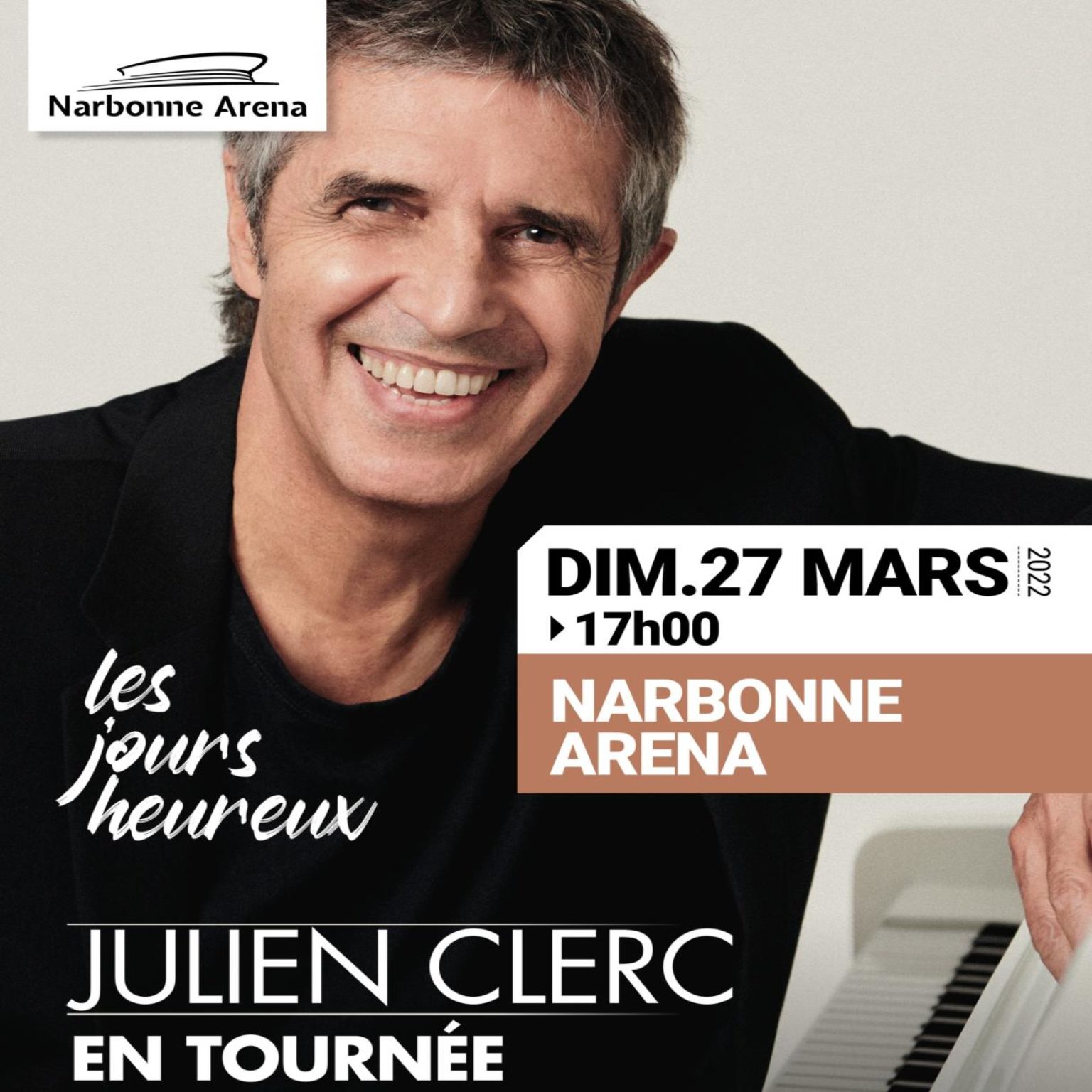 Julien Clerc en concert à Narbonne Arena le 27 mars 2022 - Guide